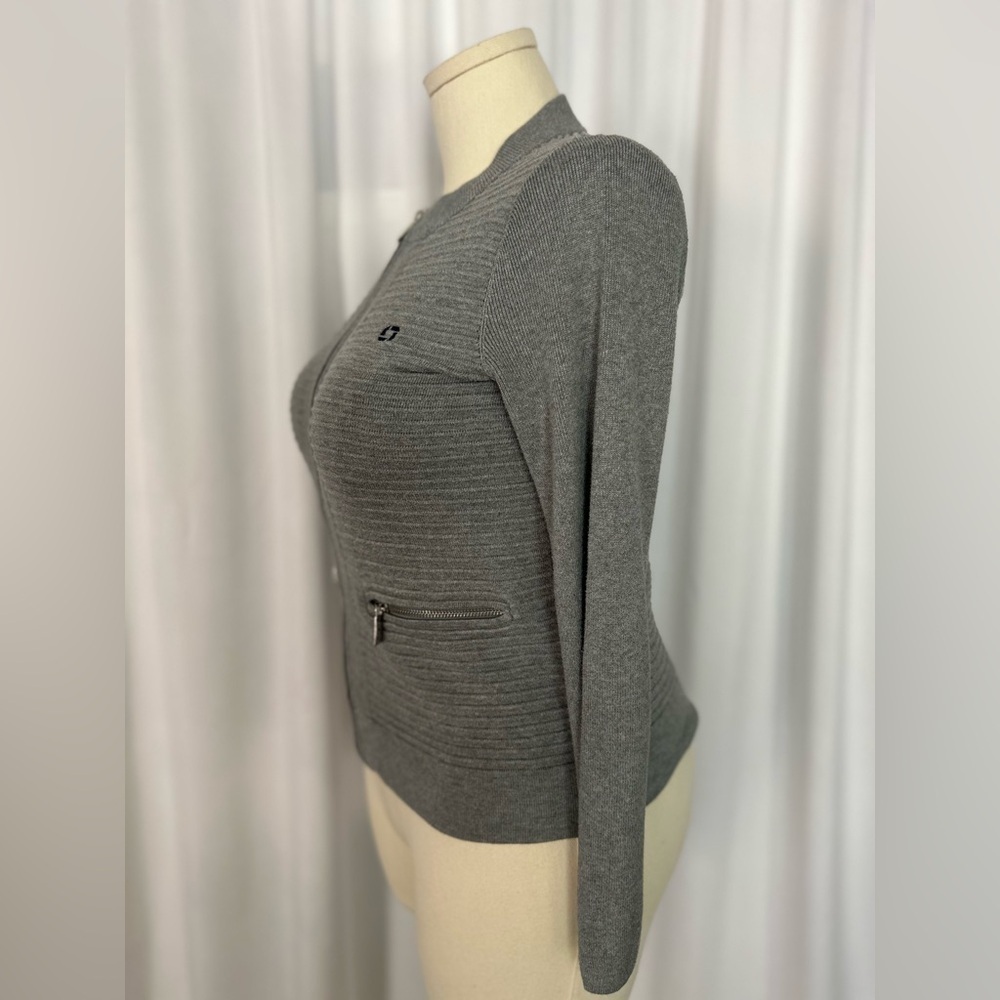Lands’ End Outfitters Gray Zip-Front Knit Jacket | Size XS - Picture 5 of 17